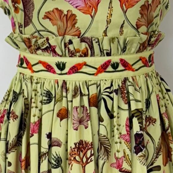 Agua by Agua Bendita Lunatus Habitat Midi Dress Embellished Cotton S - Picture 5 of 16